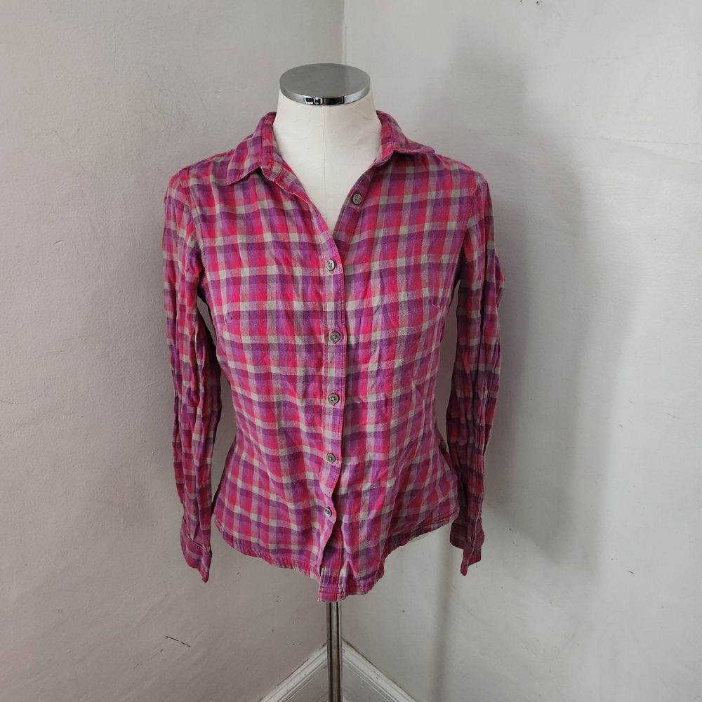 Columbia Sportswear Company Women's Plaid Long Sleeve Button Up Shirt Size S